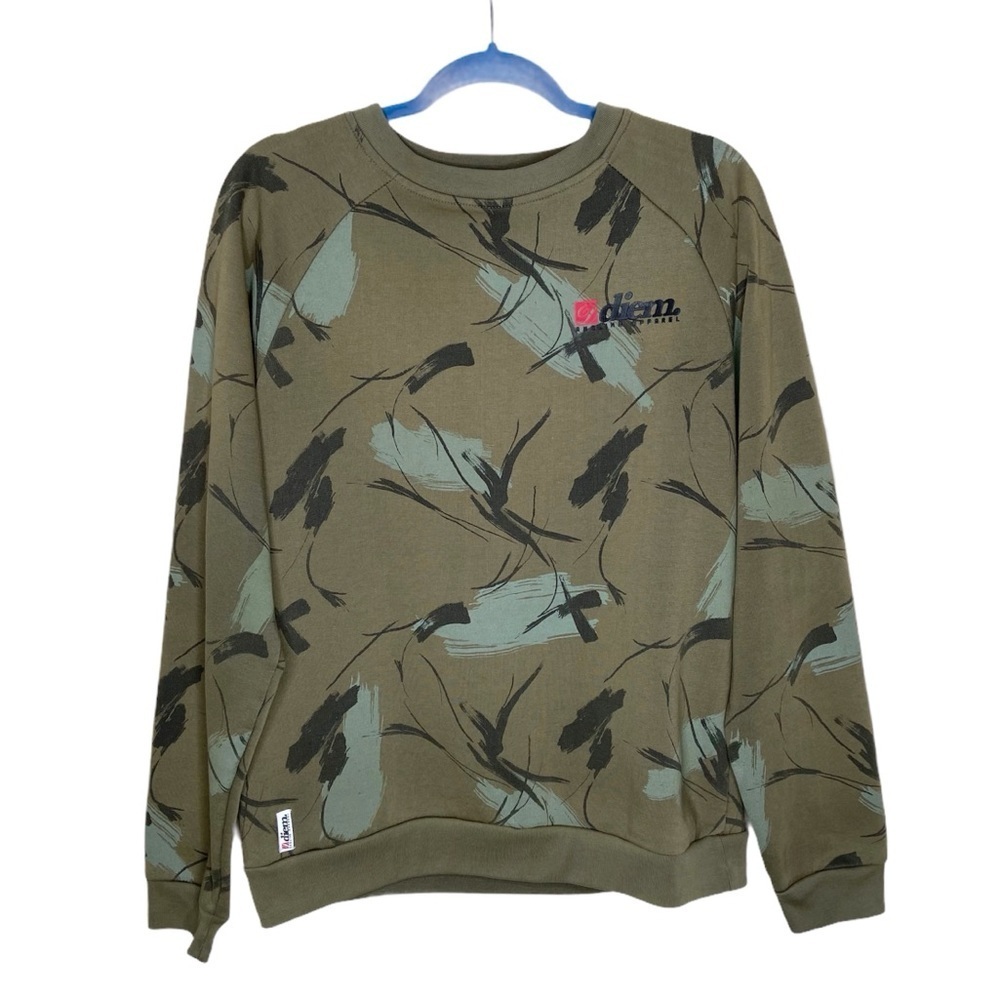 Diem Angling Apparel Fishing Camo Crew Neck Sweatshirt